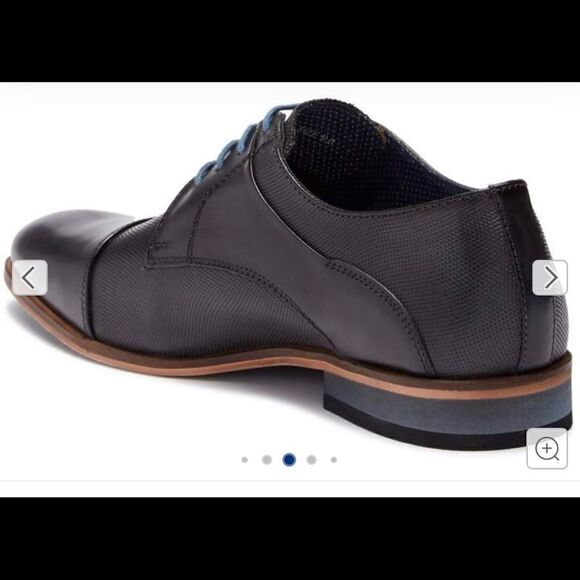 Modern Fiction Adamson Perforated Cap Oxford Lace Up Dress Shoes - Picture 3 of 14